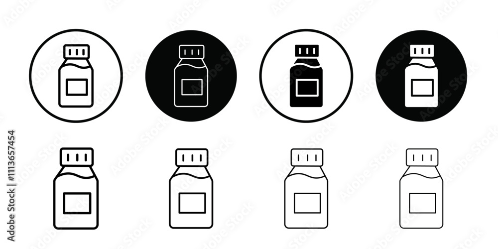 Poster cough syrup icon outline vector for web ui