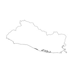 El Salvador blank outline map