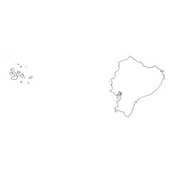 Ecuador blank outline map