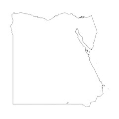 Egypt blank outline map