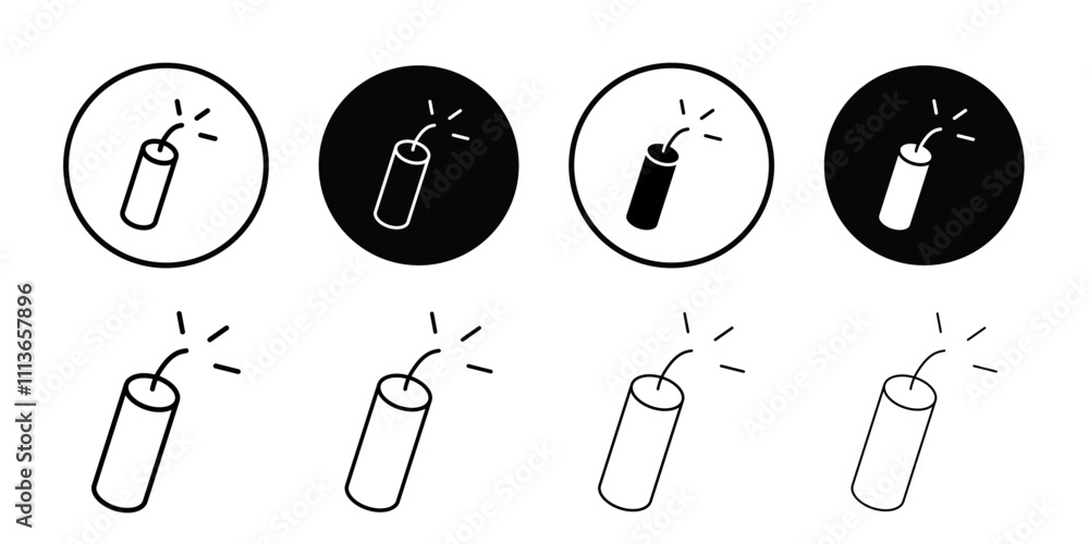 Poster dynamite icon Outline vector for web ui