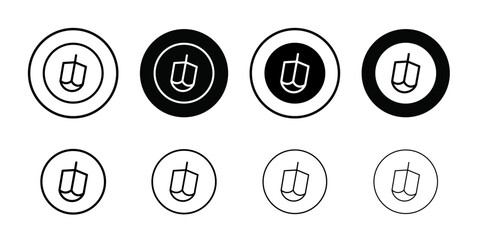 dreidel icon Outline vector for web ui