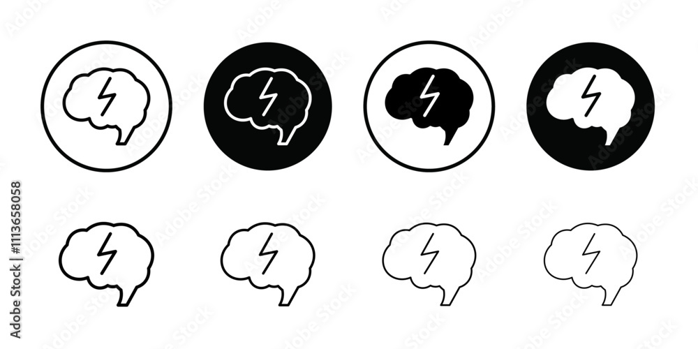 Aufkleber Epilepsy icon Outline vector for web ui