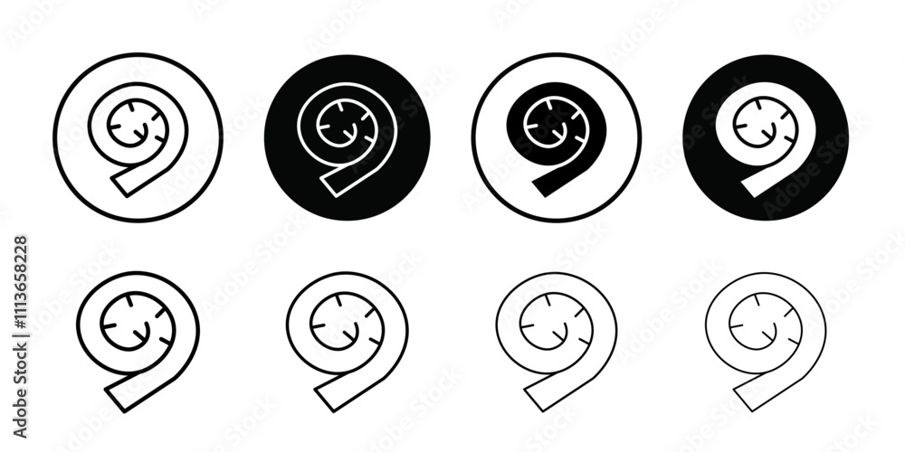 Aufkleber fiddleheads icon Outline vector for web ui