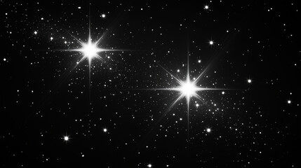 background with two stars in space