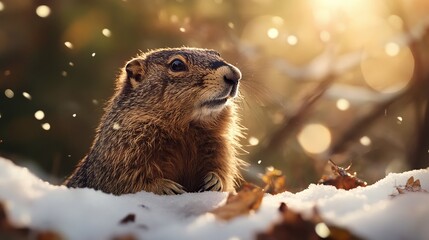 Obraz premium Celebrating groundhog day in the usa tradition, history, and cultural significance explained