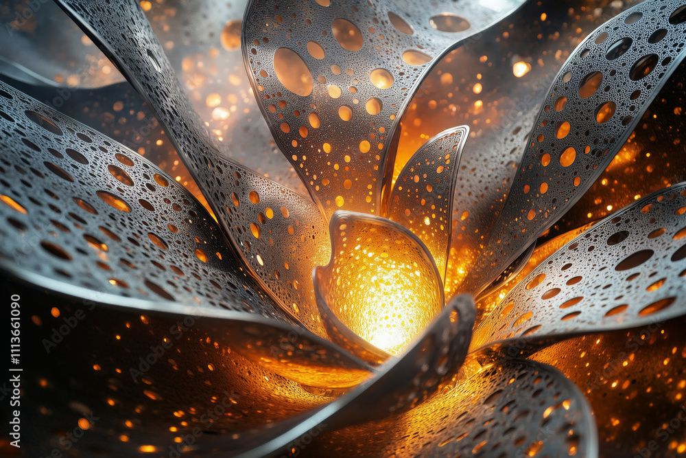 Poster dynamic creation of art through welding and metal craftsmanship