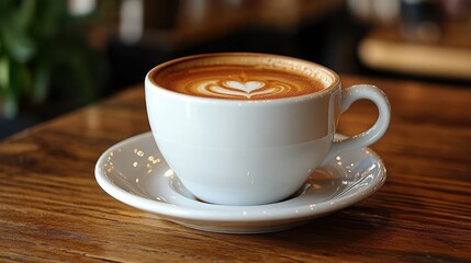 Fototapeta premium a cup of coffee on a saucer