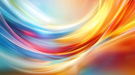 Obraz premium Vibrant Swirling Hues: A Digital Abstract Artwork. AI Generated