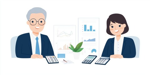 Couple's retirement planning consultation with financial advisor