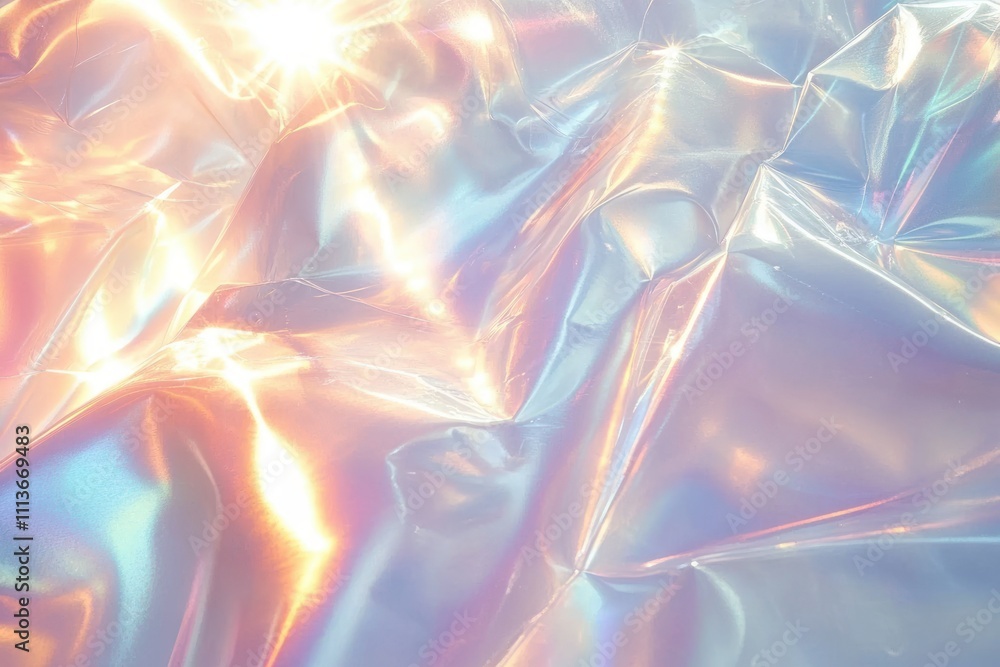 Poster light refraction and reflection iridescent background