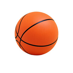 Fototapeta premium A Bright Orange Basketball With Black Grooves