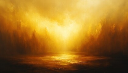 Obraz premium Beige Abstract Background with Golden Hues and Gentle Rays for Product Display and Advertising Scene