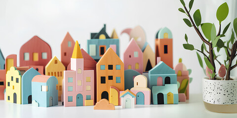 マンションのある街並のテクスチャー