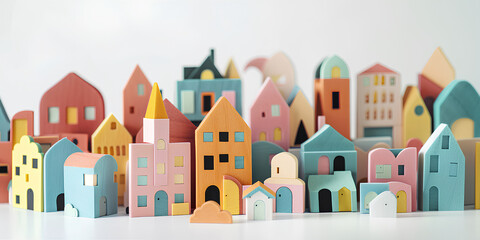 マンションのある街並のテクスチャー