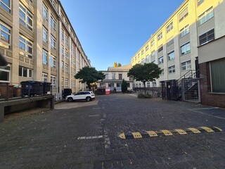 Sicht auf ein Industriegebiet in Berlin Neukölln