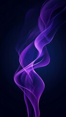 Obraz premium Mesmerizing Purple Waves on Dark Background in Elegant Minimalist Style