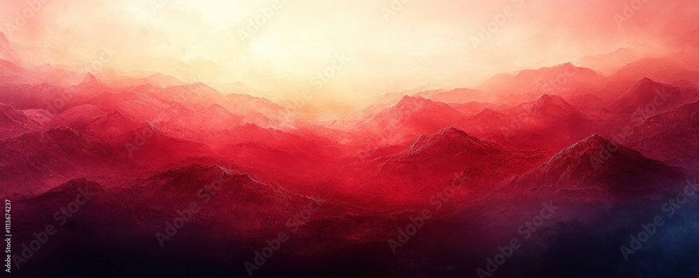 Poster red gradient abstract background with grainy texture and vintage effects