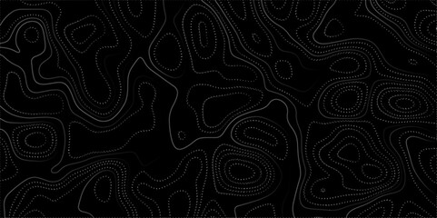 Abstract design with black and white abstract papercut and multi-layer cutout geometric pattern on vector Topographic canyon geometric map relief texture with curved layers beautiful design.	
