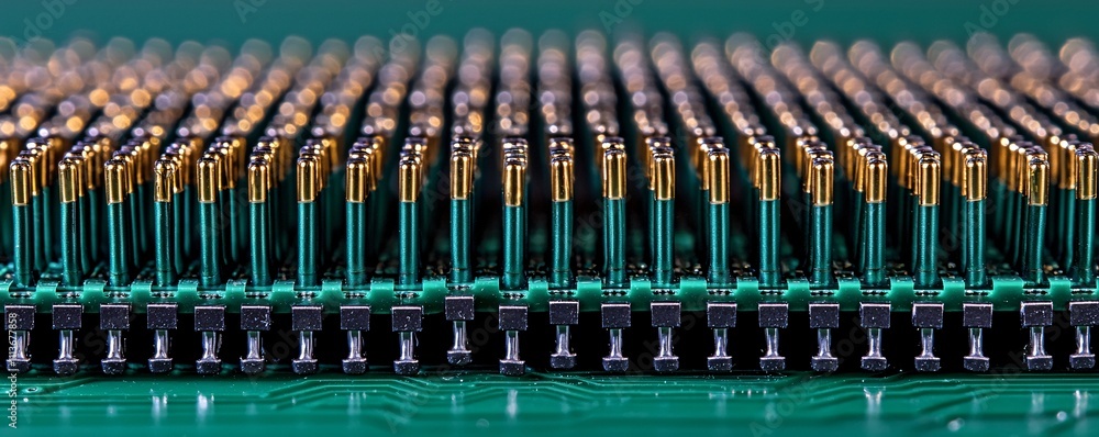 Poster technological display of nanomaterial-based circuitry showcasing superior conductivity and durabilit
