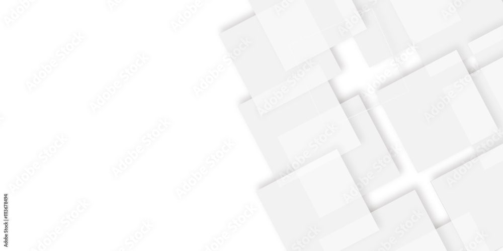 Poster abstract smooth white and grey geometric gradient square line pattern future concept texture backgro