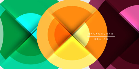 Fototapeta premium Techno circles and semi circles. Vector Illustration For Wallpaper, Banner, Background, Card, Book Illustration, landing page