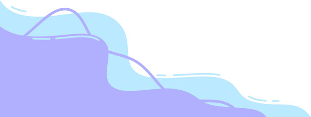 Obraz premium Wavy Corner Border