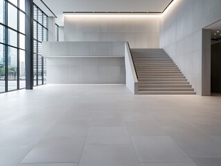 Fototapeta premium Durable ceramic tiles in architectural innovation, highlighting eco-friendly manufacturing processes