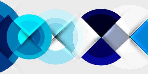 Obraz premium Techno circles and semi circles. Vector Illustration For Wallpaper, Banner, Background, Card, Book Illustration, landing page