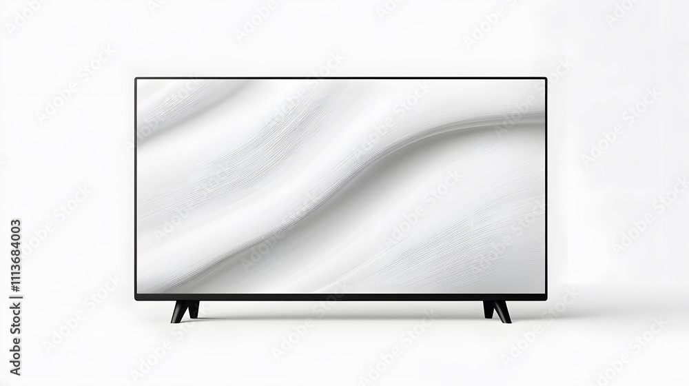 Poster lcd tv isolated on white background, mock up