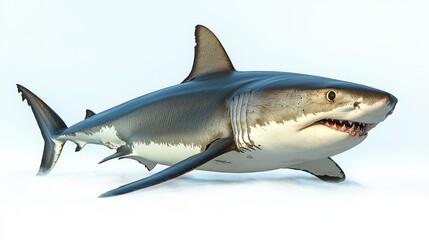 Fototapeta premium a shark with a white background