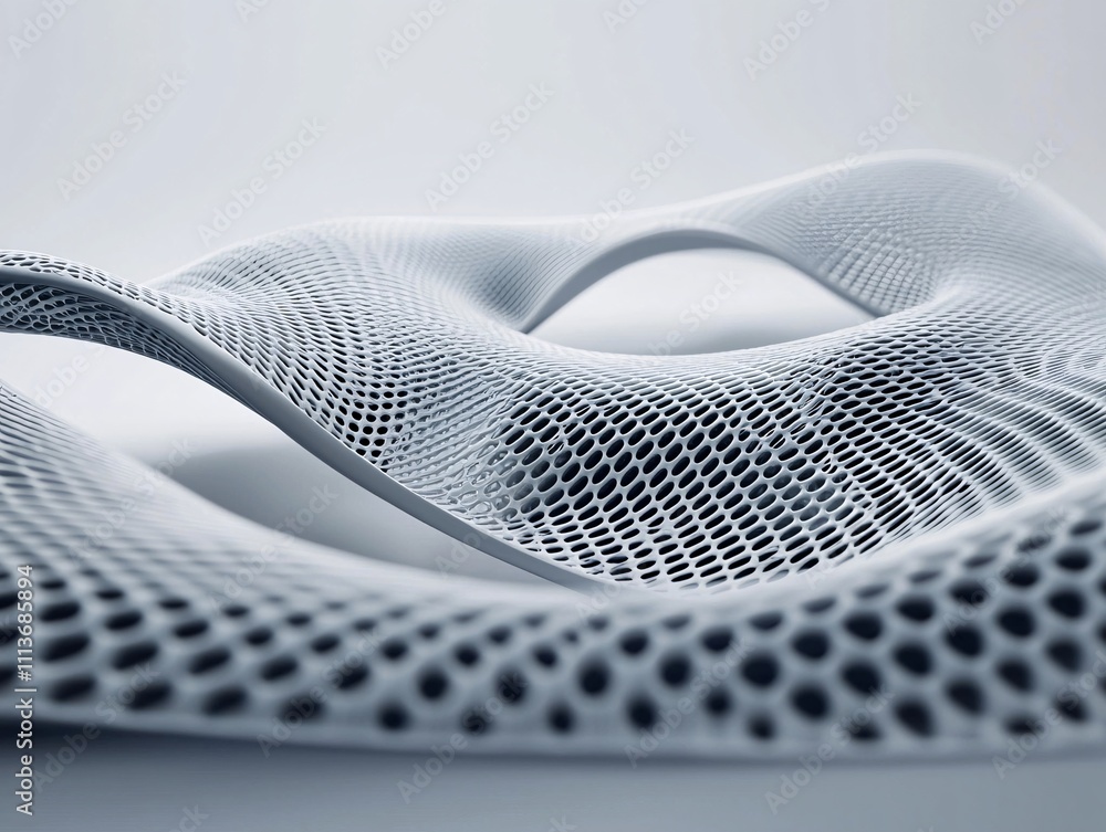 Aufkleber close-up of a composite material's layered microstructure, emphasizing its unique properties like fl
