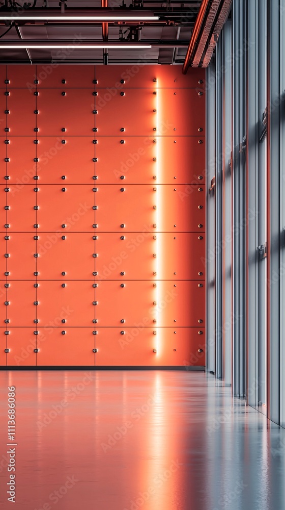 Poster a technical setup showcasing thermal conductivity tests on composite panels, glowing in a futuristic