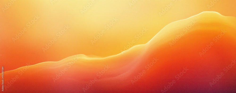 Aufkleber orange gradient abstract art warm color palette soft lighting minimalistic smooth transition backgro