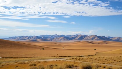 Fototapeta premium Rolling Hills and Mountain Vista,