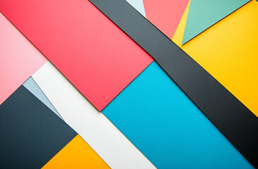 Obraz premium Colorful paper arranged in pattern