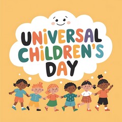 Happy Children Celebrate Universal Childrens Day