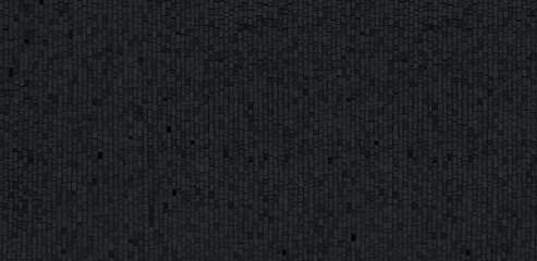 black mosaic tiles pattern for background