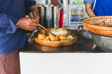 Local deep fried dough stick chinese style doughnut.