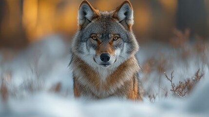 Obraz premium a wolf standing on a white background
