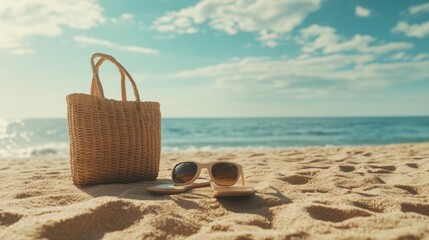 Beach Bag and Sunglasses