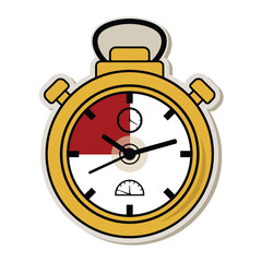 Stopwatch sticker Illustration 