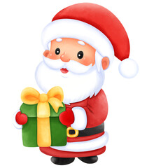 santa claus with gift