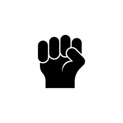Vector icon of a clenched fist representing defiance and activism.
