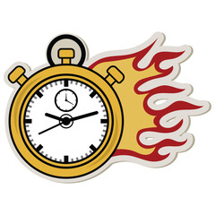 Stopwatch sticker Illustration 