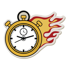 Stopwatch sticker Illustration 