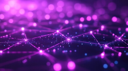 Abstract Purple Network Lights Background Design
