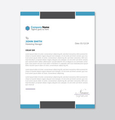 corporate and minimalistic letter head design template
