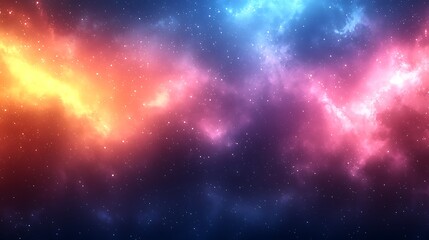 Naklejka premium Colorful nebula, cosmic clouds, stars, space.