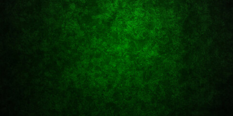 Grunge dark green rock studio stucco antique grunge spot light backdrop background. concrete distressed gradient limestone sketch wall rough blank aged texture background.